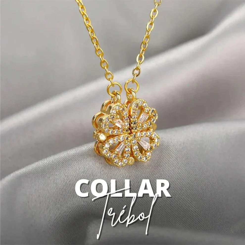 COLLAR TREBOL DE 4 CORAZONES 🍀❤️
