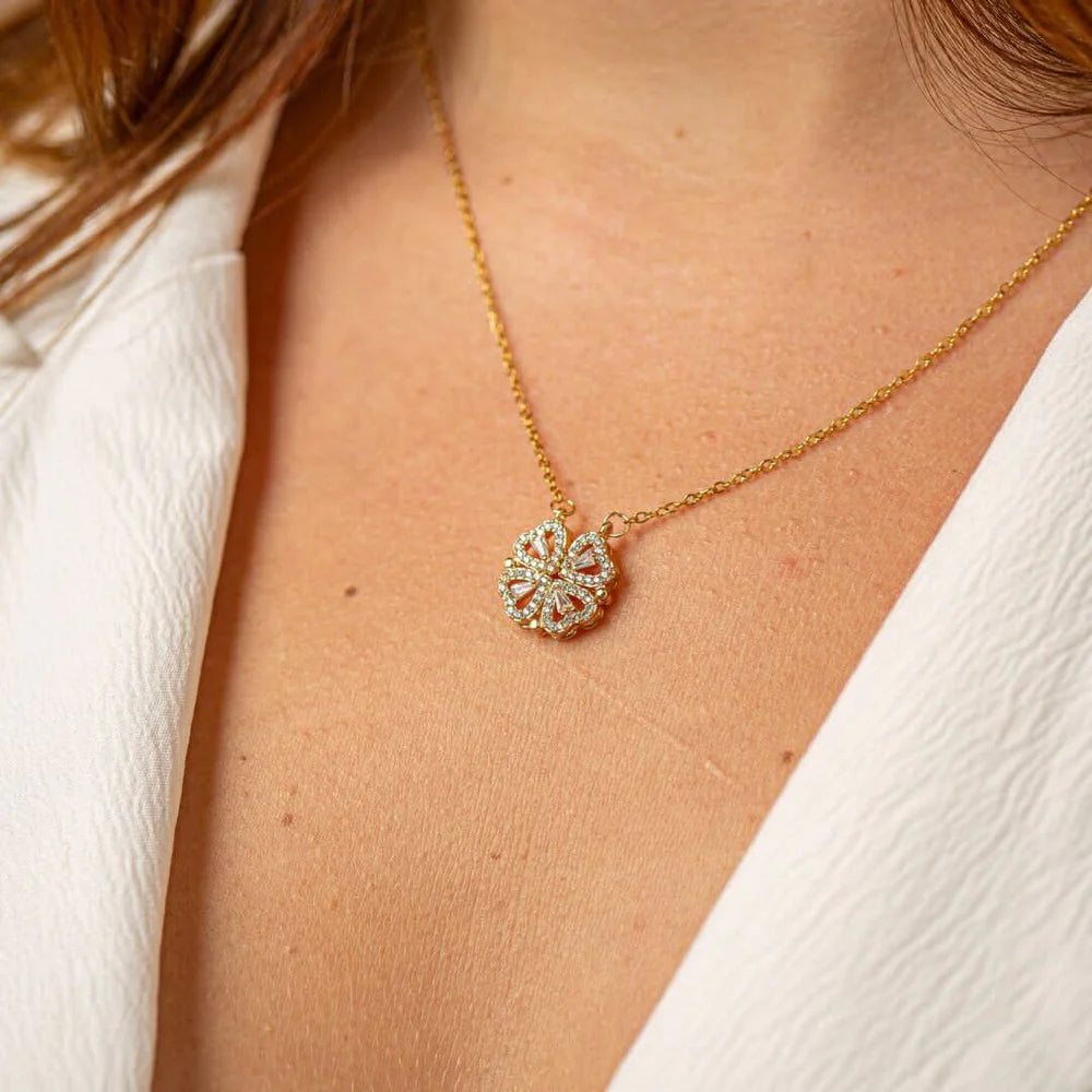 COLLAR TREBOL DE 4 CORAZONES 🍀❤️