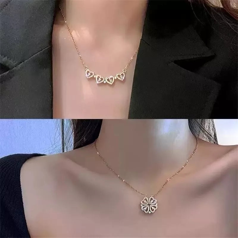 COLLAR TREBOL DE 4 CORAZONES 🍀❤️