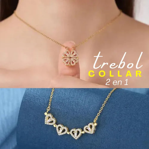COLLAR TREBOL DE 4 CORAZONES 🍀❤️