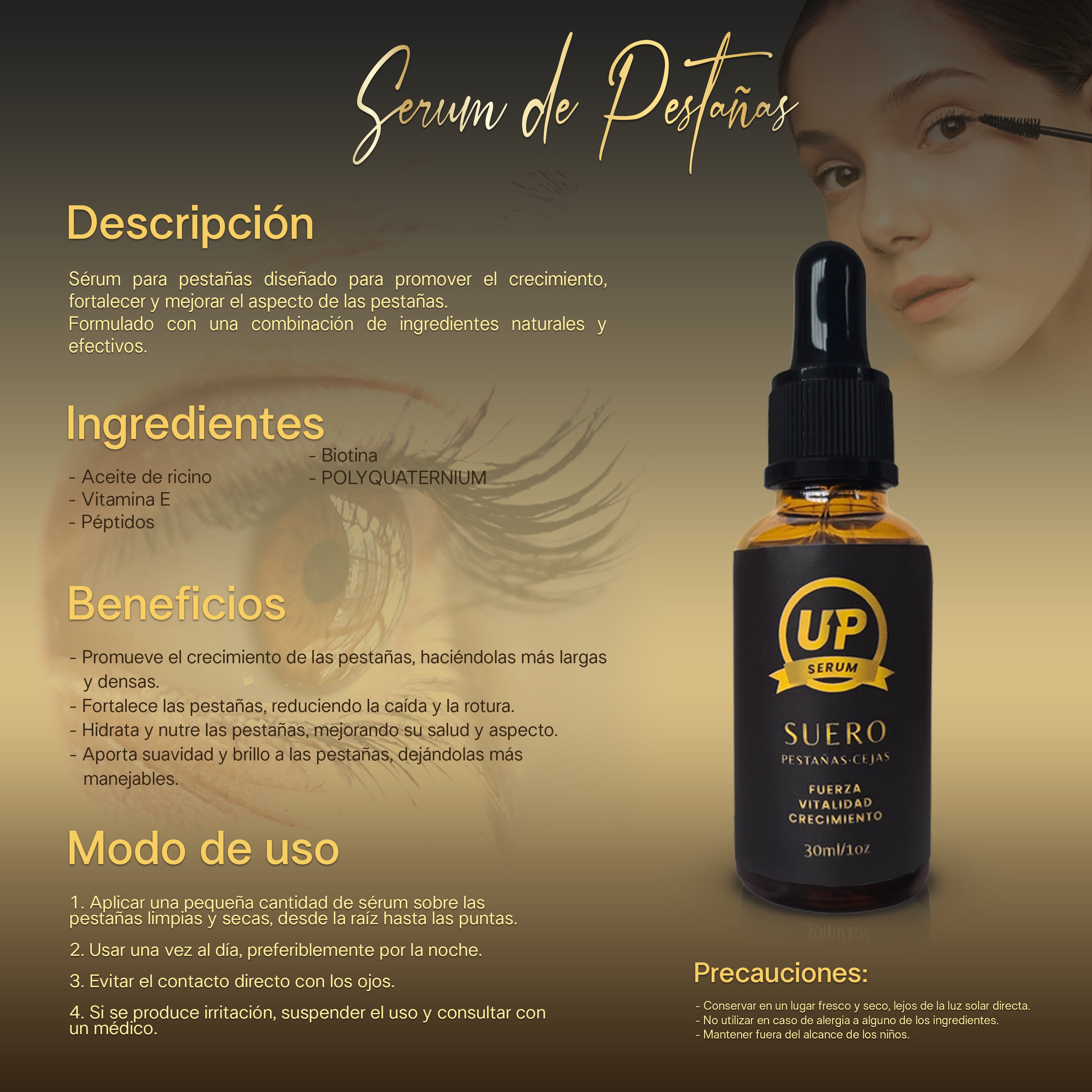 Serum UP  CRECIMIENTO DE PESTAÑAS Y CEJAS