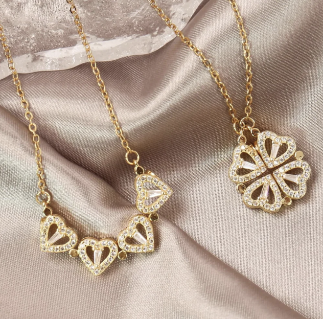 COLLAR TREBOL DE 4 CORAZONES 🍀❤️